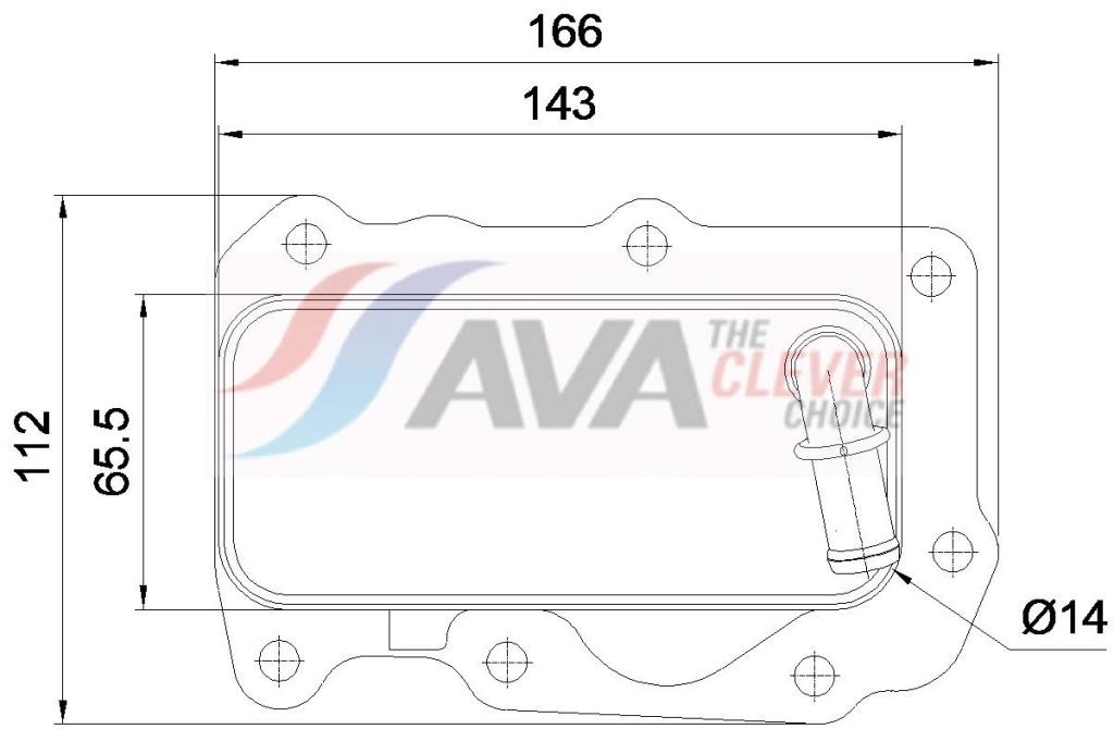 Radiateur d'huile moteur (Refroidisseur d'huile moteur) AVA Deutschland GmbH ref. AU3367