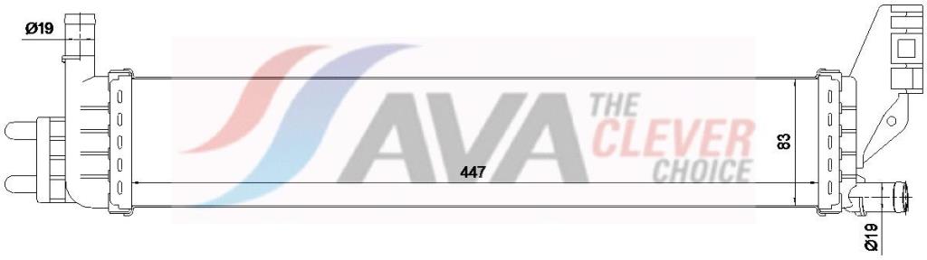 Radiateur moteur (Radiateur de refroidissement) AVA Deutschland GmbH ref. DA2024