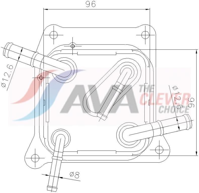Radiateur d'huile de boîte automatique AVA Deutschland GmbH DN3542