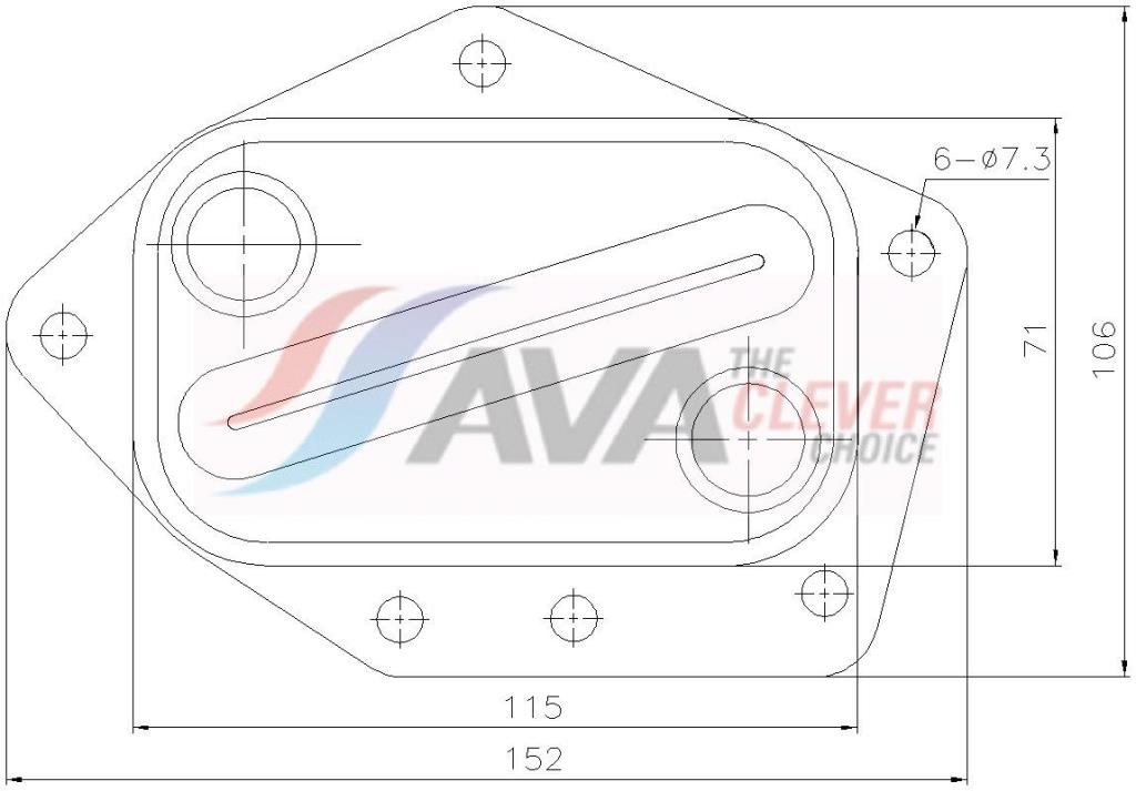Radiateur d'huile moteur (Refroidisseur d'huile moteur) AVA Deutschland GmbH ref. FT3492