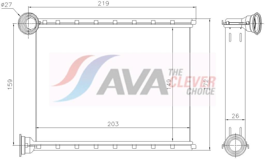 Radiateur de chauffage AVA Deutschland GmbH ref. MS6810