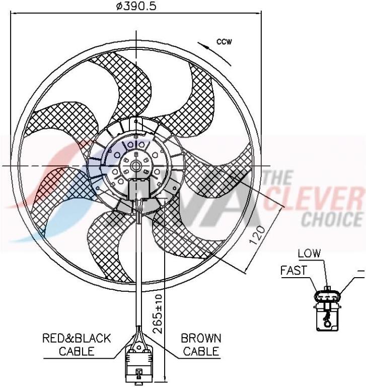Ventilador do motor AVA Deutschland GmbH ref. OL7524