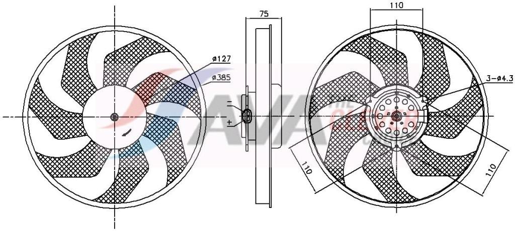 Ventilador do motor AVA Deutschland GmbH ref. RT7686