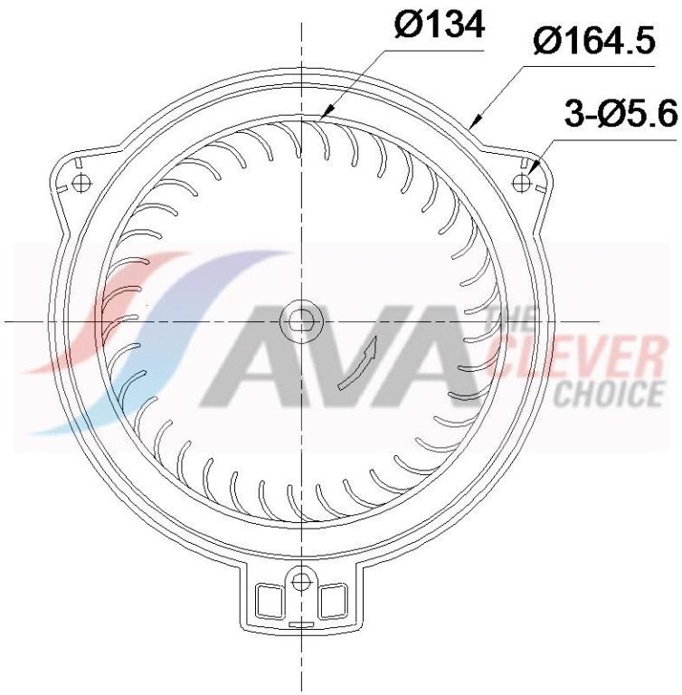 Pulseur d'air habitacle (Ventilateur habitacle) AVA Deutschland GmbH ref. TO8811