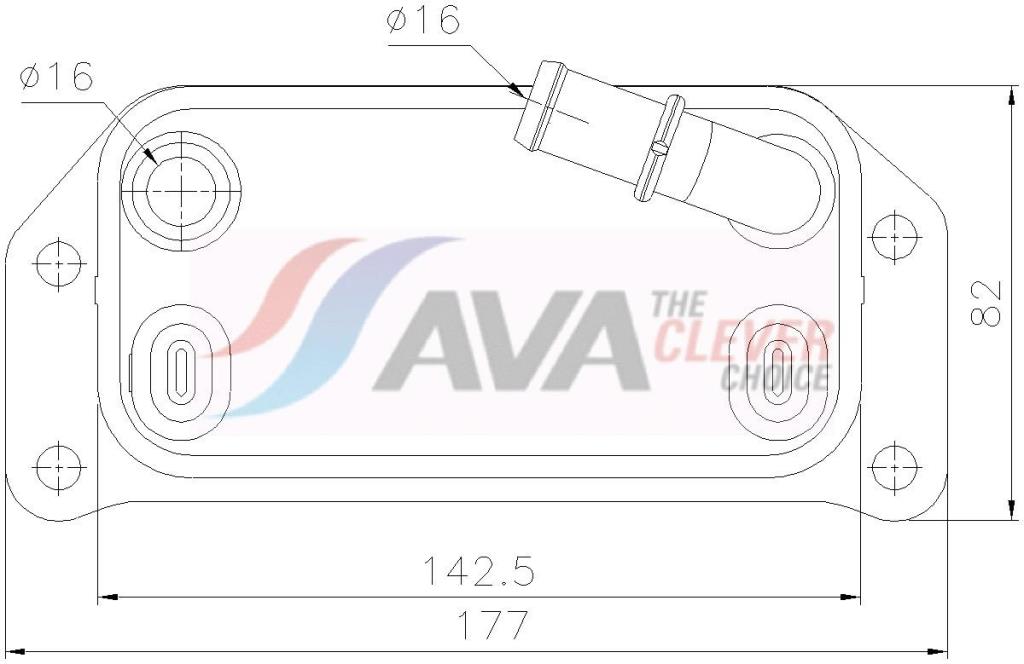 Radiateur d'huile moteur (Refroidisseur d'huile moteur) AVA Deutschland GmbH ref. VO3312