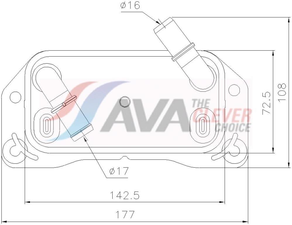 Radiateur d'huile moteur (Refroidisseur d'huile moteur) AVA Deutschland GmbH ref. VO3313