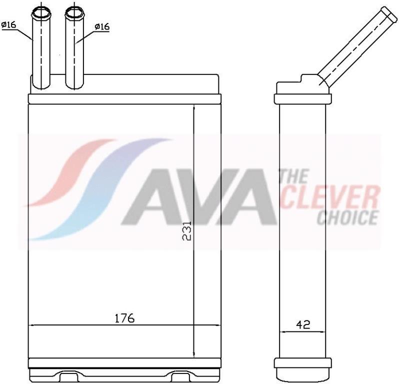 Radiateur de chauffage AVA Deutschland GmbH ref. VO6096