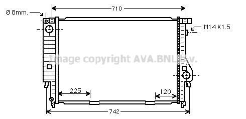 Radiateur moteur (Radiateur de refroidissement) AVA Deutschland GmbH BW2095