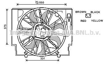 Ventilateur de refroidissement du moteur (Motoventilateur) AVA Deutschland GmbH ref. BW7529
