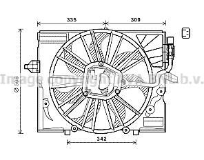 Ventilateur de refroidissement du moteur (Motoventilateur) AVA Deutschland GmbH ref. BW7533