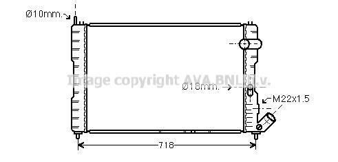 Radiateur moteur (Radiateur de refroidissement) AVA Deutschland GmbH CN2037