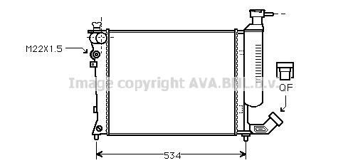 Radiateur moteur (Radiateur de refroidissement) AVA Deutschland GmbH CN2059
