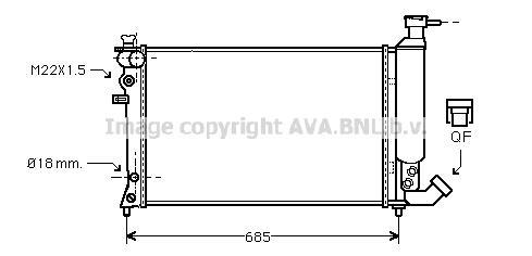 Radiateur moteur (Radiateur de refroidissement) AVA Deutschland GmbH CN2060