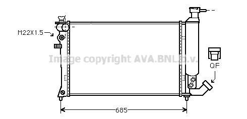 Radiateur moteur (Radiateur de refroidissement) AVA Deutschland GmbH CN2062