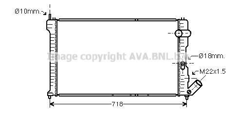 Radiateur moteur (Radiateur de refroidissement) AVA Deutschland GmbH CN2063