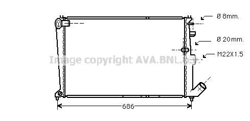 Radiateur moteur (Radiateur de refroidissement) AVA Deutschland GmbH CN2065