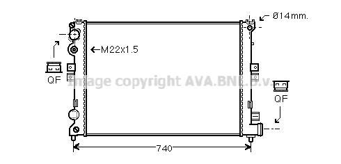 Radiateur moteur (Radiateur de refroidissement) AVA Deutschland GmbH CN2079