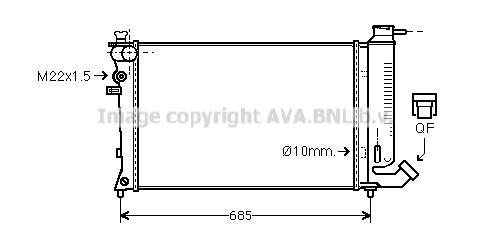 Radiateur moteur (Radiateur de refroidissement) AVA Deutschland GmbH CN2108