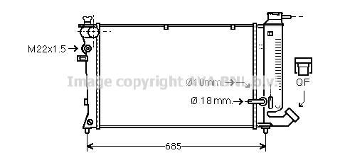 Radiateur moteur (Radiateur de refroidissement) AVA Deutschland GmbH CN2110