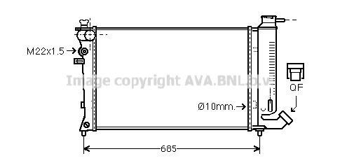 Radiateur moteur (Radiateur de refroidissement) AVA Deutschland GmbH CN2112