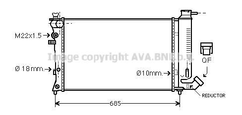 Radiateur moteur (Radiateur de refroidissement) AVA Deutschland GmbH CN2113