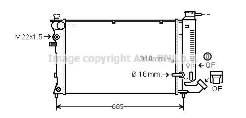 Radiateur moteur (Radiateur de refroidissement) AVA Deutschland GmbH CN2114