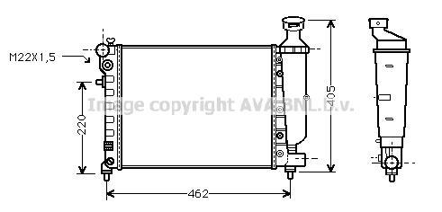 Radiateur moteur (Radiateur de refroidissement) AVA Deutschland GmbH ref. CN2115