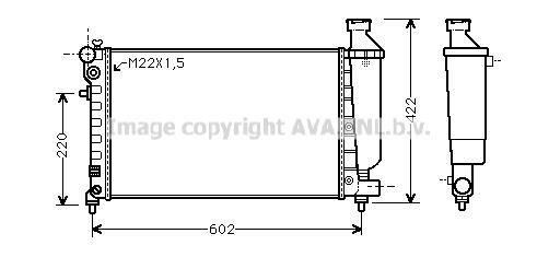 Radiateur moteur (Radiateur de refroidissement) AVA Deutschland GmbH CN2117
