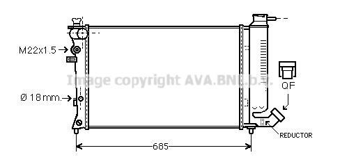 Radiateur moteur (Radiateur de refroidissement) AVA Deutschland GmbH CN2122