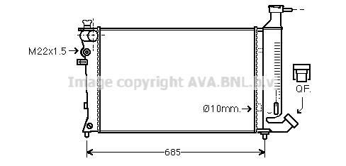 Radiateur moteur (Radiateur de refroidissement) AVA Deutschland GmbH ref. CN2124