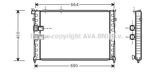 Radiateur moteur (Radiateur de refroidissement) AVA Deutschland GmbH CN2132
