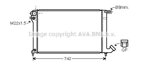 Radiateur moteur (Radiateur de refroidissement) AVA Deutschland GmbH CN2137