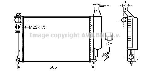 Radiateur moteur (Radiateur de refroidissement) AVA Deutschland GmbH CN2140