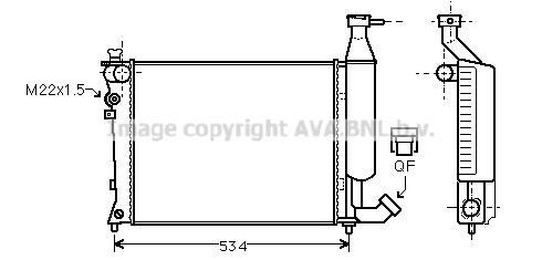 Radiateur moteur (Radiateur de refroidissement) AVA Deutschland GmbH CN2149