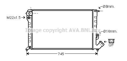 Radiateur moteur (Radiateur de refroidissement) AVA Deutschland GmbH CN2153