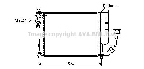 Radiateur moteur (Radiateur de refroidissement) AVA Deutschland GmbH ref. CN2154