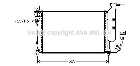 Radiateur moteur (Radiateur de refroidissement) AVA Deutschland GmbH CN2155