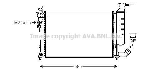 Radiateur moteur (Radiateur de refroidissement) AVA Deutschland GmbH CN2157