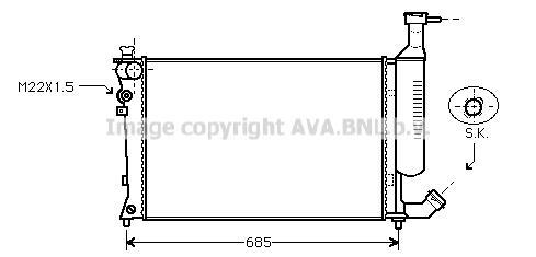 Radiateur moteur (Radiateur de refroidissement) AVA Deutschland GmbH ref. CN2168