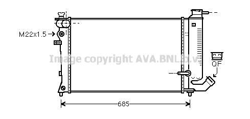 Radiateur moteur (Radiateur de refroidissement) AVA Deutschland GmbH CN2170