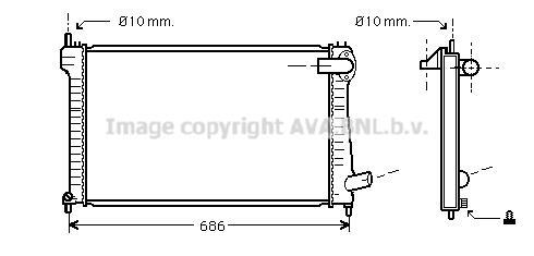 Radiateur moteur (Radiateur de refroidissement) AVA Deutschland GmbH CN2171