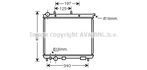 Radiateur moteur (Radiateur de refroidissement) AVA Deutschland GmbH CN2187
