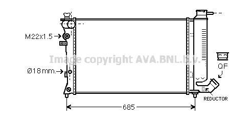 Radiateur moteur (Radiateur de refroidissement) AVA Deutschland GmbH CN2199