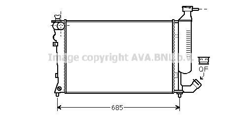 Radiateur moteur (Radiateur de refroidissement) AVA Deutschland GmbH CN2259