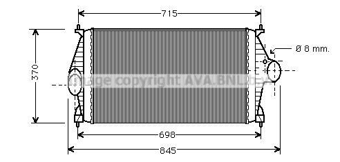 Intercooler, échangeur (Refroidisseur d'air) AVA Deutschland GmbH CN4126