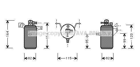 Filtre déshydrateur du circuit de climatisation AVA Deutschland GmbH CND014