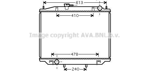Radiateur moteur (Radiateur de refroidissement) AVA Deutschland GmbH ref. DN2180