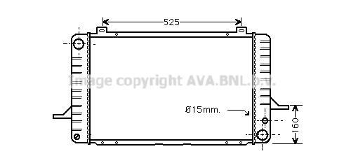 Radiateur moteur (Radiateur de refroidissement) AVA Deutschland GmbH FD2031
