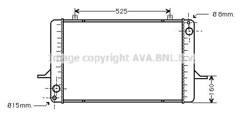 Radiateur moteur (Radiateur de refroidissement) AVA Deutschland GmbH FD2033
