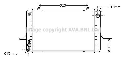 Radiateur moteur (Radiateur de refroidissement) AVA Deutschland GmbH FD2034